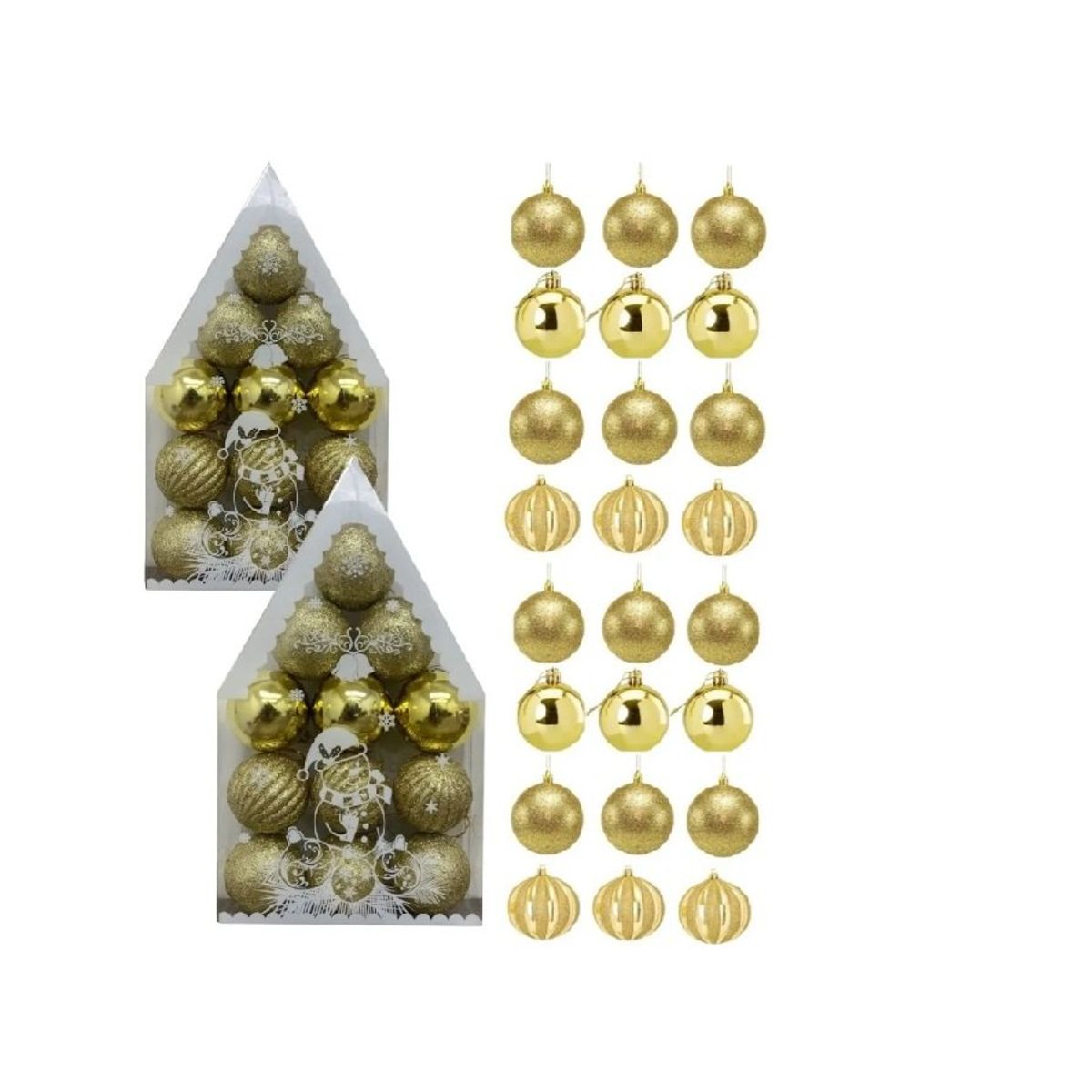 GENERICO - Esferas Navidad Decorativa Adorno Navideño Bambalina 24 UNID