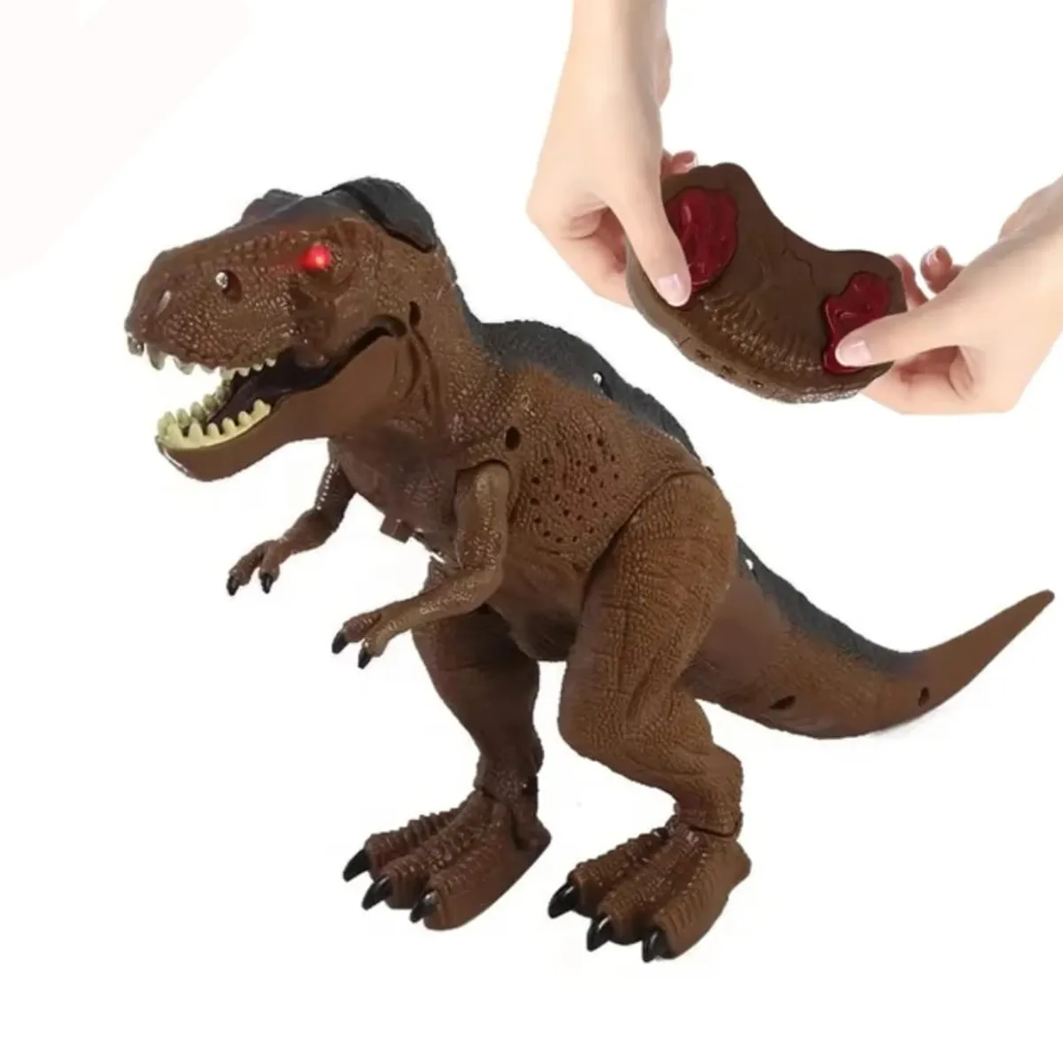 GENERICO - DINOSAURIO CONTROL REMOTO TIRANOSAURIO REX LUZ VAPOR SONIDO