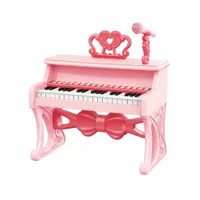 PIANO TECLADO NIÑAS 37 TECLAS MICROFONO CONECTOR