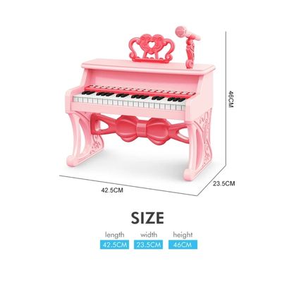 Imagen 2 del producto PIANO TECLADO NIÑAS 37 TECLAS MICROFONO CONECTOR