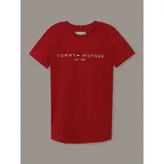 TOMMY HILFIGER - Polera De Niña Essential Organic Cotton Rojo