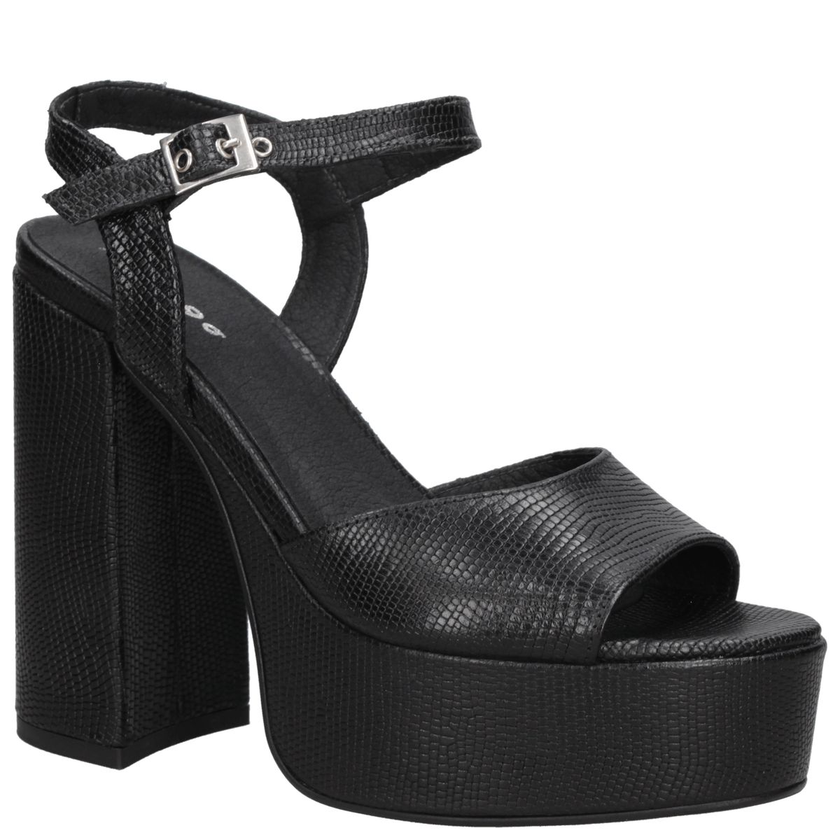 MINGO - Sandalia Casual Mujer Negro Mingo