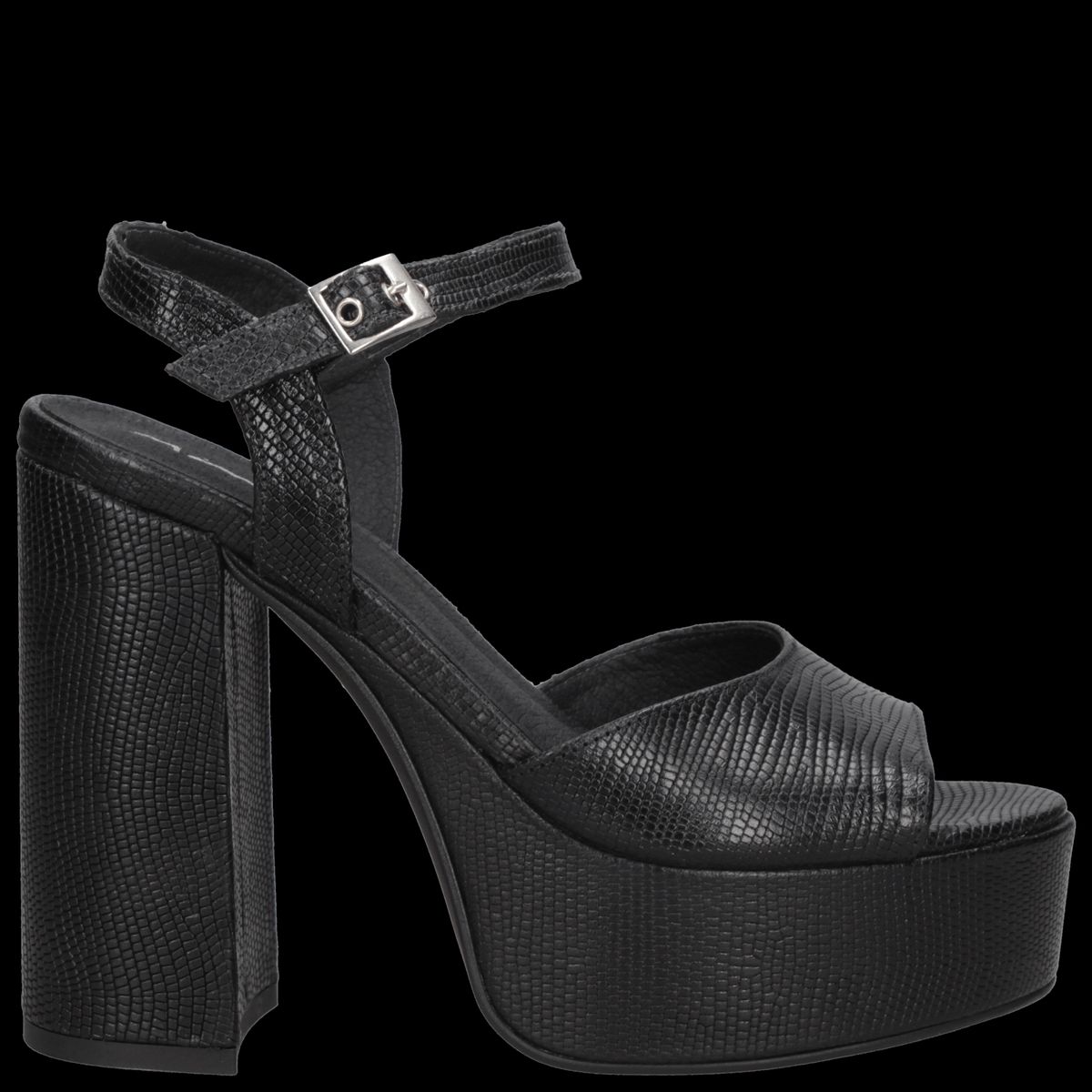 MINGO - Sandalia Casual Mujer Negro Mingo