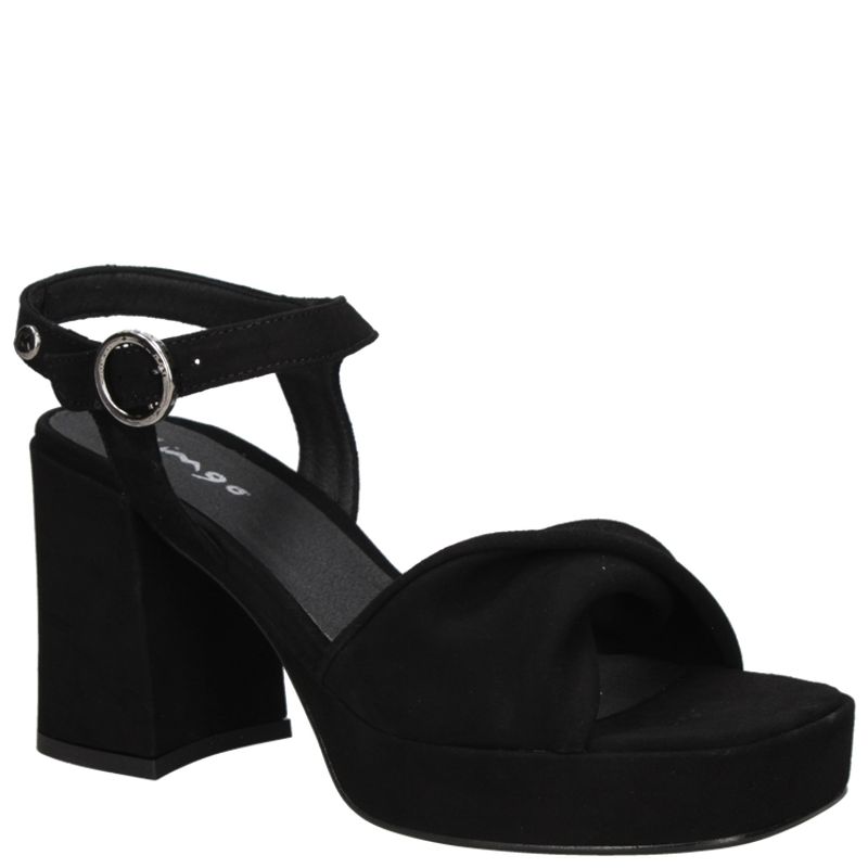 MINGO - Sandalia Casual Mujer Negro Mingo