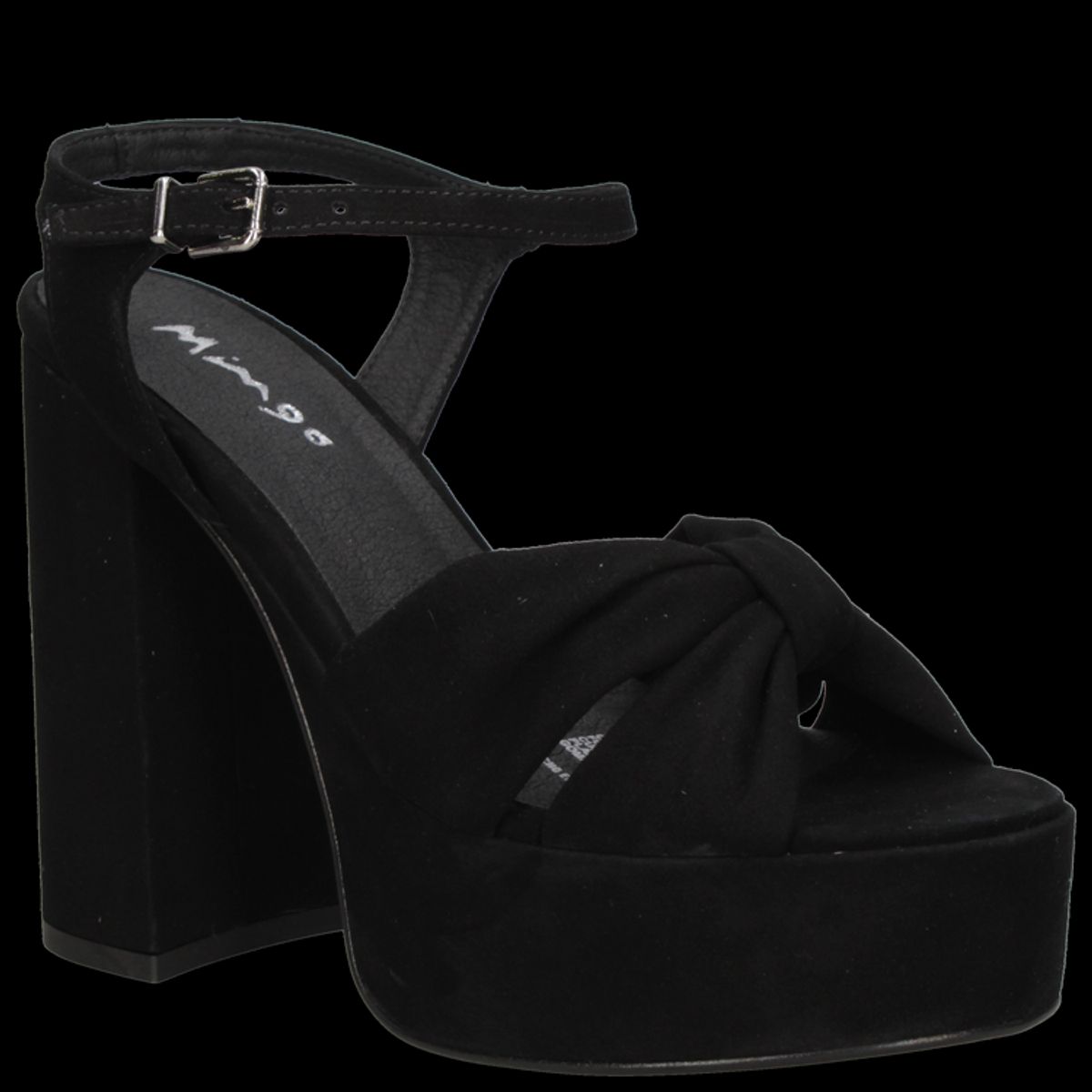 MINGO - Sandalia Casual Mujer Negro Mingo