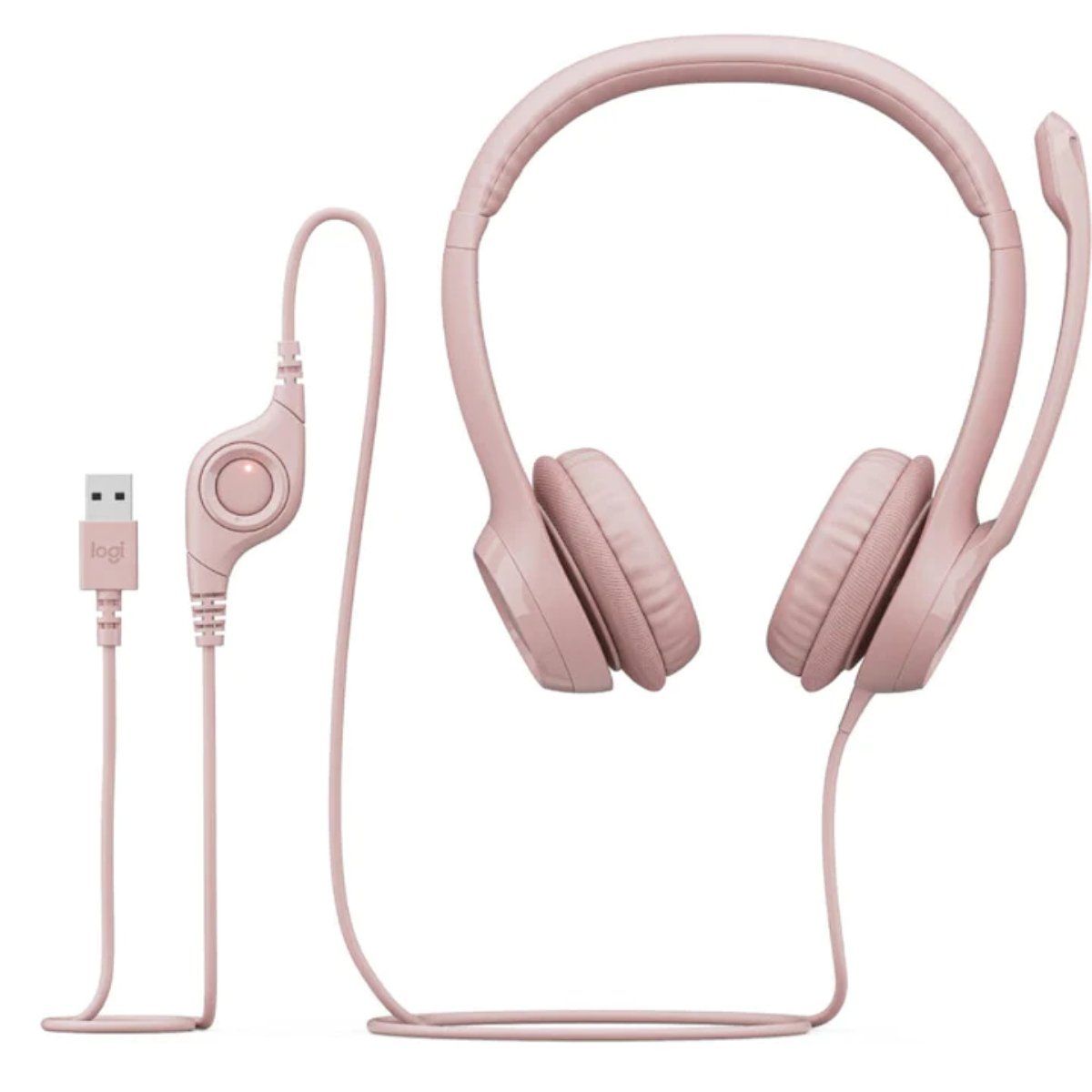 LOGITECH - AUDIFONO  HEADSET USB  H390 981-001280 ROSE