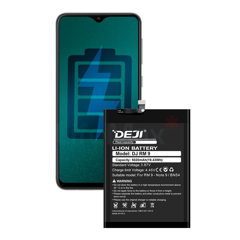 GENERICO - Bateria Compatible con Redmi 9 DEJI Capacidad 5020mAh