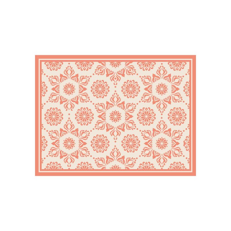 DAVANTI - Alfombra Vinilica Flor Hindú Coral 140x160cm