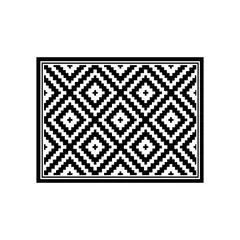 DAVANTI - Alfombra Vinilica Rombos Black 50x70cm