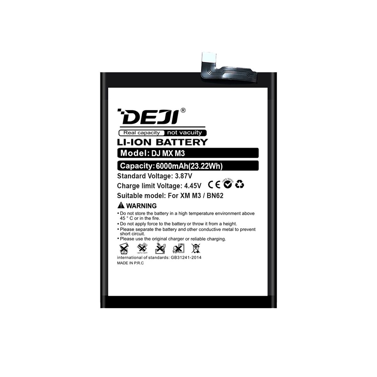 GENERICO - Bateria compatible con Redmi Note 9 DEJI IC Original