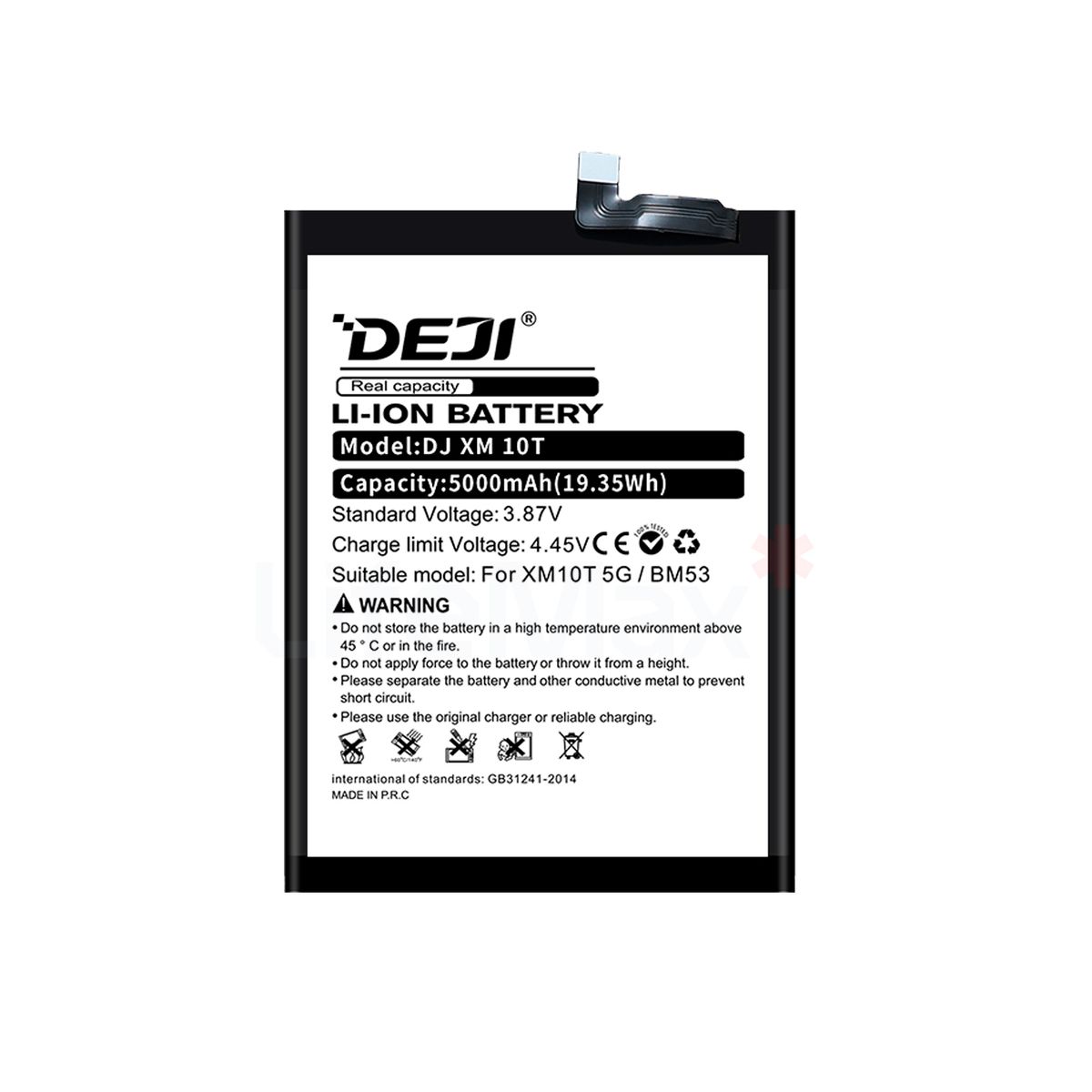 GENERICO - Bateria Compatible con Xiaomi 10T DEJI Capacidad 5000mAh