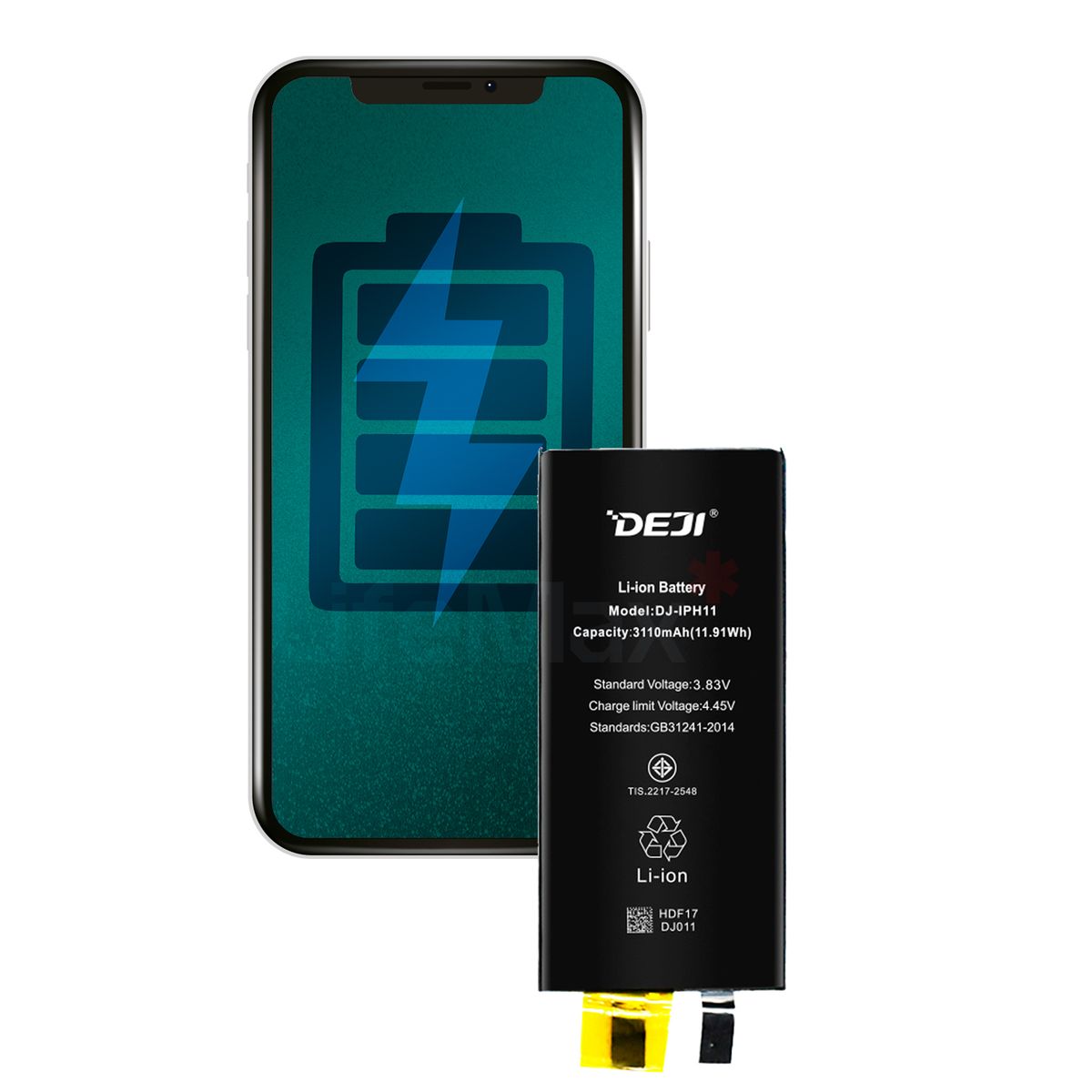 GENERICO - Bateria Compatible con Iphone 11 Sin Flex DEJI Capacidad 3110mAh