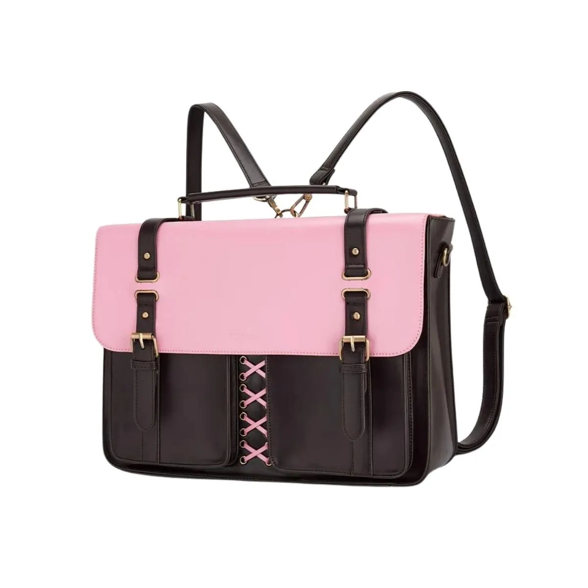 ECOSUSI - Ecosusi Maletín y Mochila Victoria para Notebook 15.6 pulg - Rosa Café