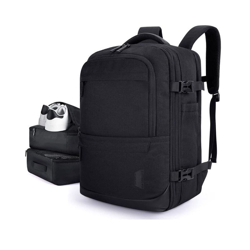 BAGSMART - Bagsmart Mochila Viaje Falco 30L-40L + 3 Bolsas Organ 17.3 pulg -Negro