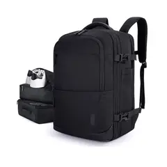 BAGSMART - Mochila Viaje Falco 30L-40L + 3 Bolsas Organ 17.3 pulg -Negro