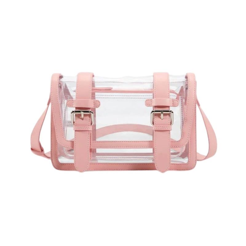 ECOSUSI - Ecosusi Bolso Mensajero Jane para Tablet 10.2 pulg Rosado Transparente