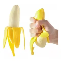 GENERICO - Juguete Antiestrés Squishy Banana Realista Suave Y Elástica