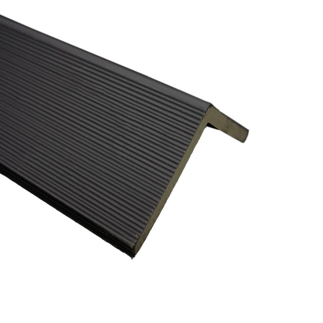 QRUBBER - Perfil para Wall Panel WPC Gris 2,4mts x 5,5cm QRubber