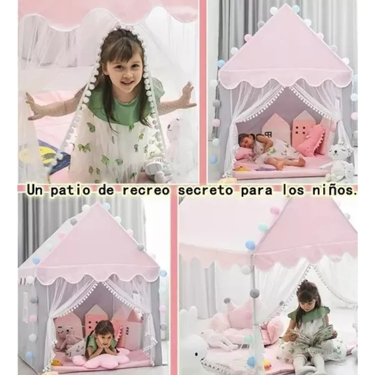 U BUY - Carpa Casa Para Niñas Niños Carpa Plegable Princesa Juguete