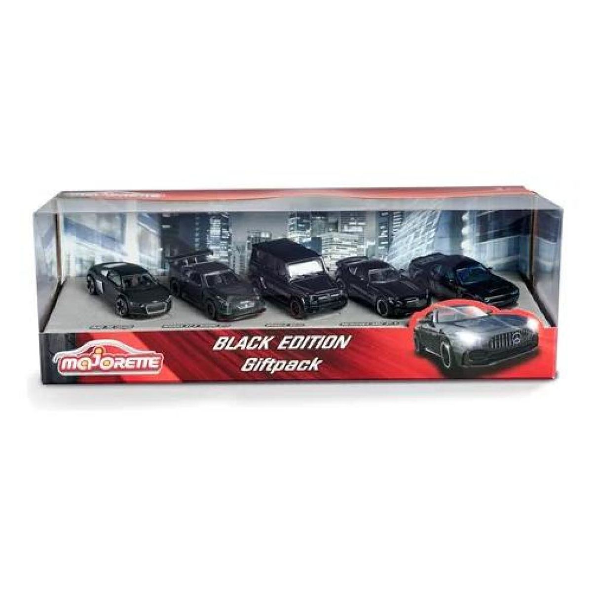 GENERICO - Autos De Colección Majorette Black Edition Luxury 5 Pack