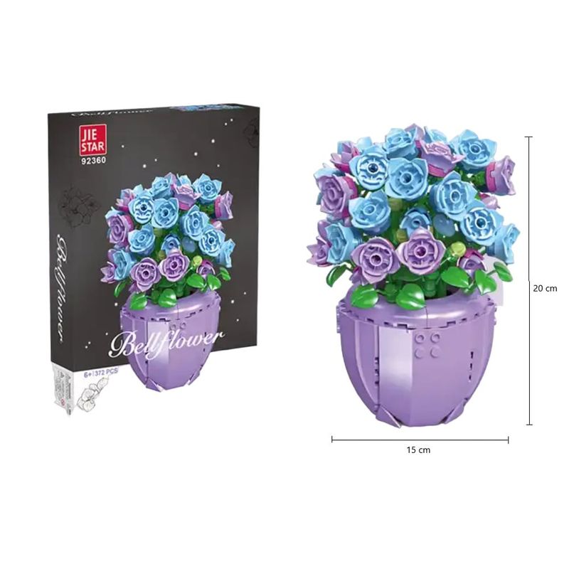SPACEZAT - Juego de Construcción Tipo Legos Flores 372 piezas