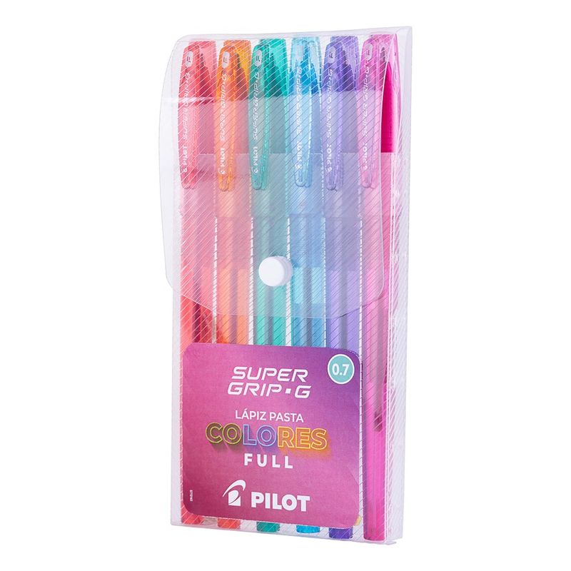PILOT - Set 6 Lápices Pasta Super Grip G 07mm Full Color Pilot