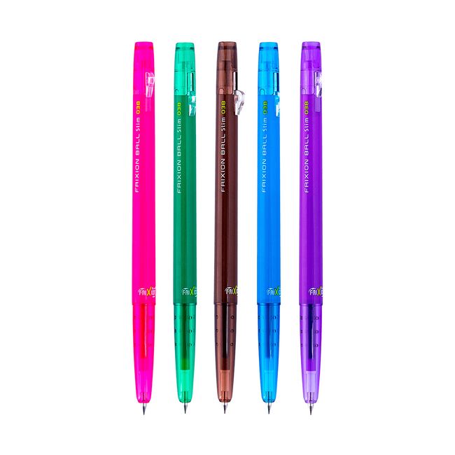 PILOT - Set 5 Lápices Gel Frixion Ball Slim 038mm 06 Pilot