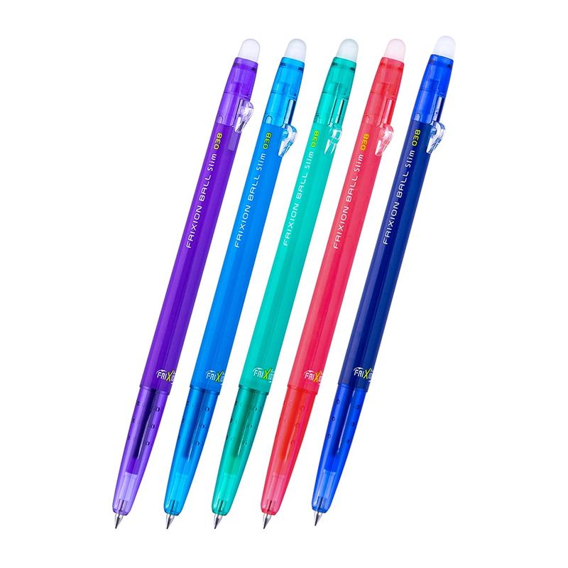 PILOT - Set 5 Lápices Gel Frixion Ball Slim 038mm 06 Pilot