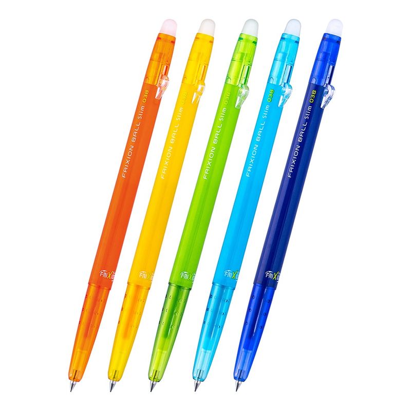 PILOT - Set 5 Lápices Gel Frixion Ball Slim 038mm 03 Pilot