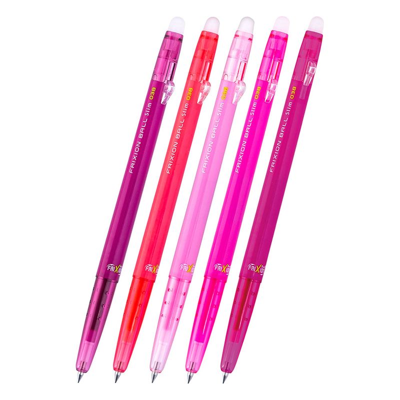 PILOT - Set 5 Lápices Gel Frixion Ball Slim 038mm 01 Pilot