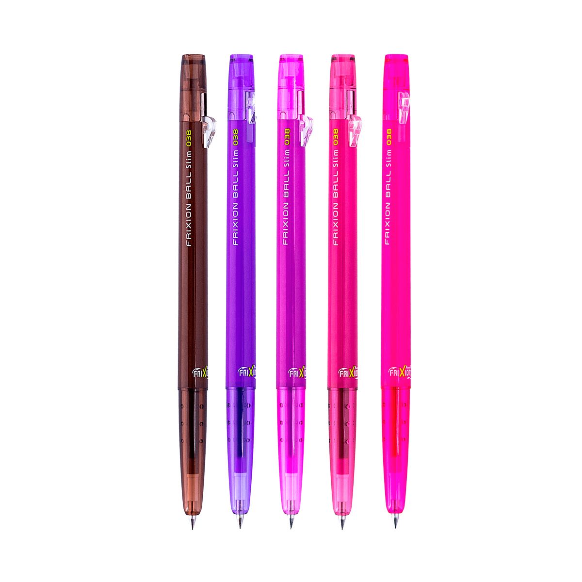 PILOT - Set 5 Lápices Gel Frixion Ball Slim 038mm 02 Pilot