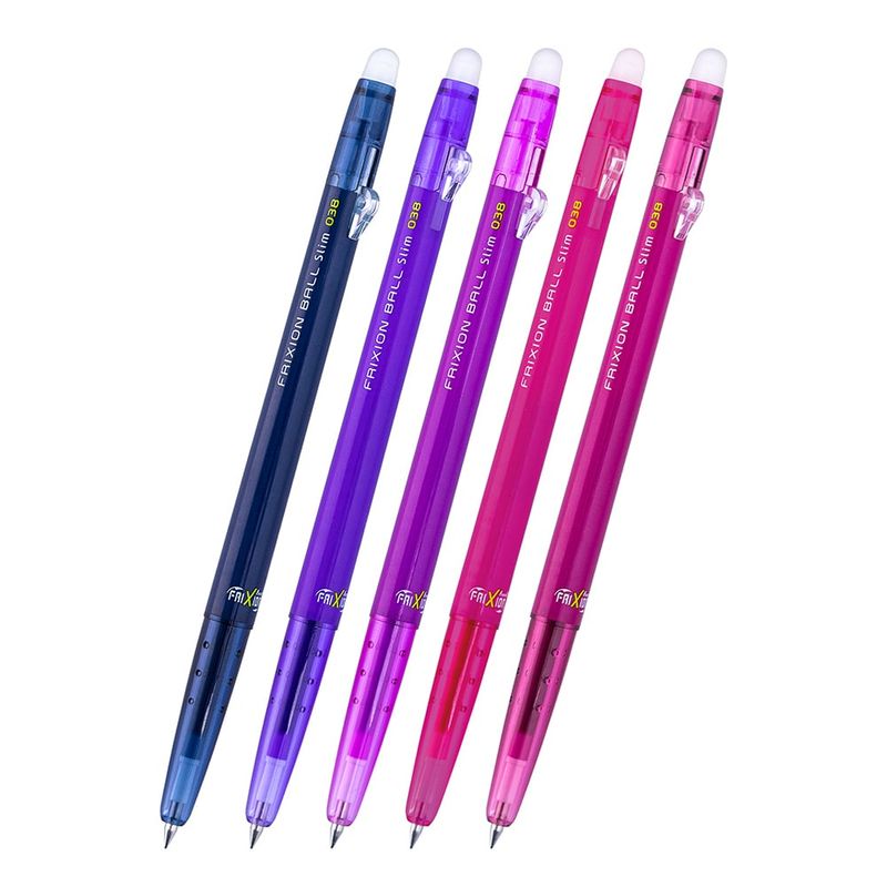 PILOT - Set 5 Lápices Gel Frixion Ball Slim 038mm 02 Pilot