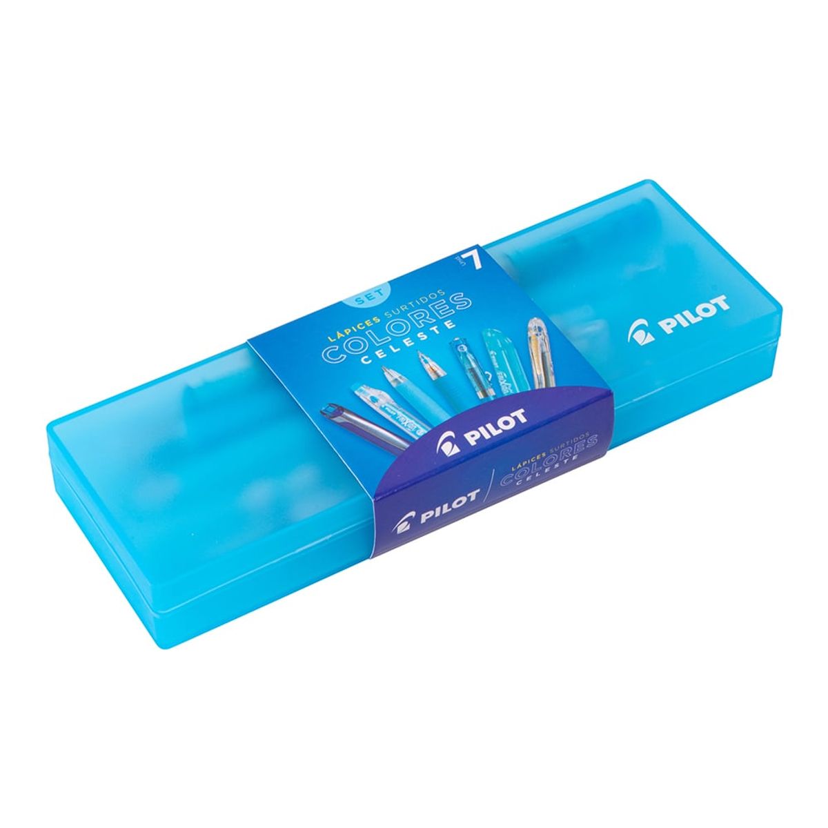 PILOT - Set 7 Lápices Celeste Surtidos Pilot