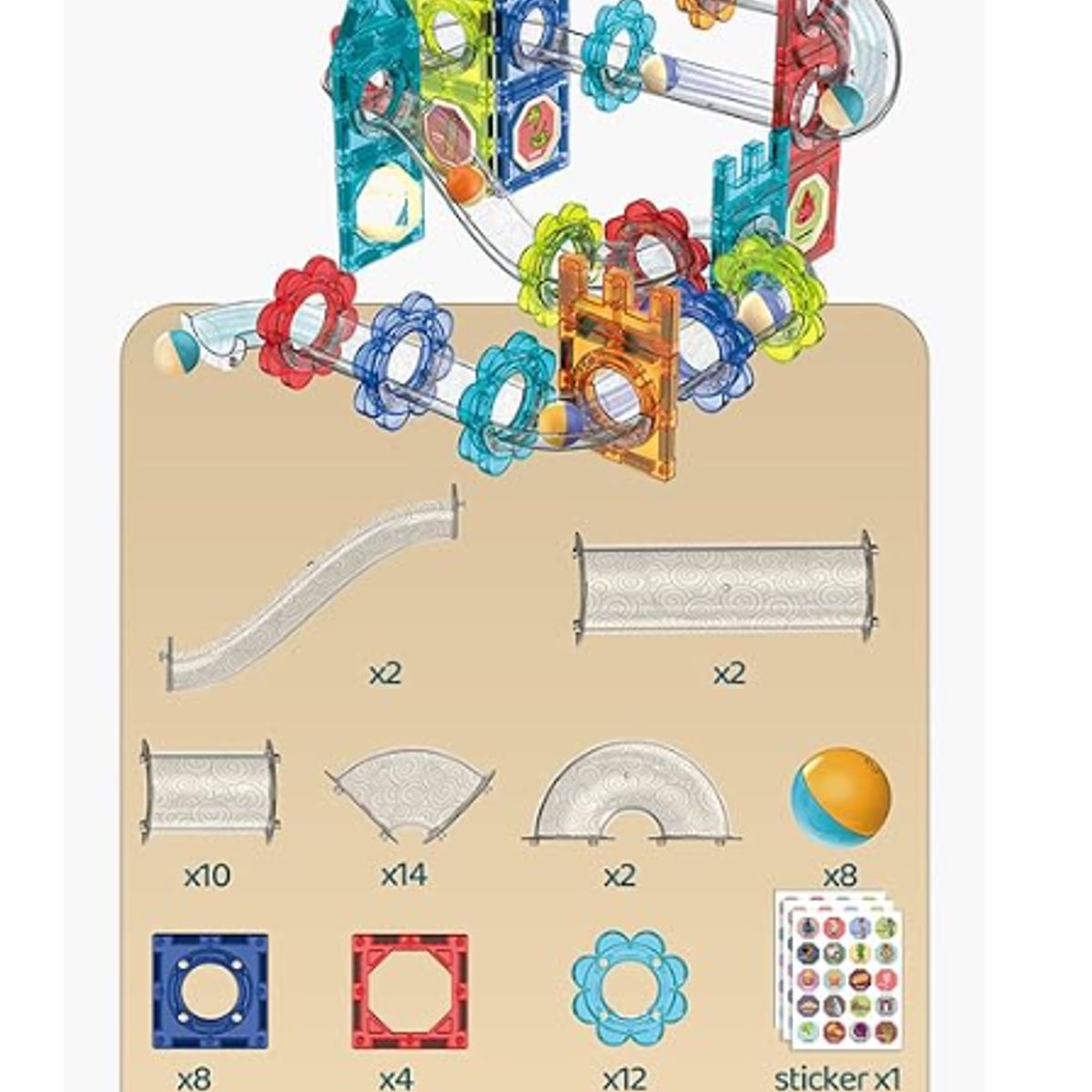 GENERICO - Bloques de construcción magnéticos 3D  74 piezas