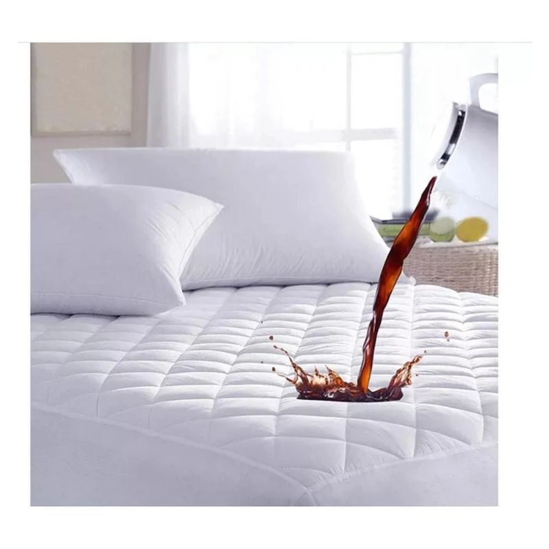 GENERICO - Cubrecolchon Impermeable 2 Plazas Color Blanco
