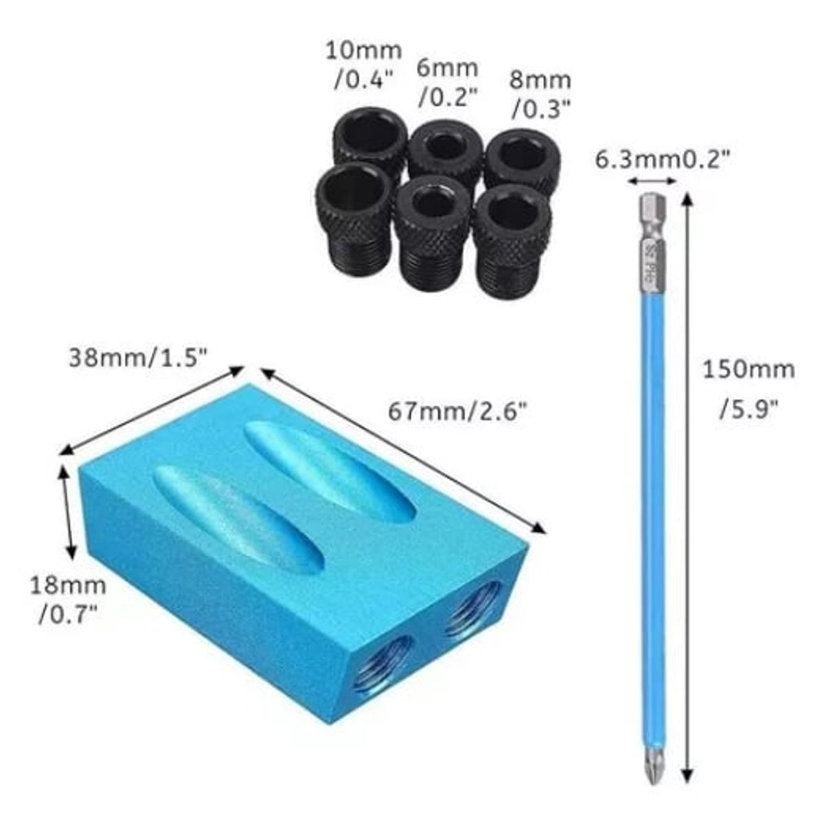 GENERICO - Kit De Localizador De Orificios Inclinados Para Carpintería