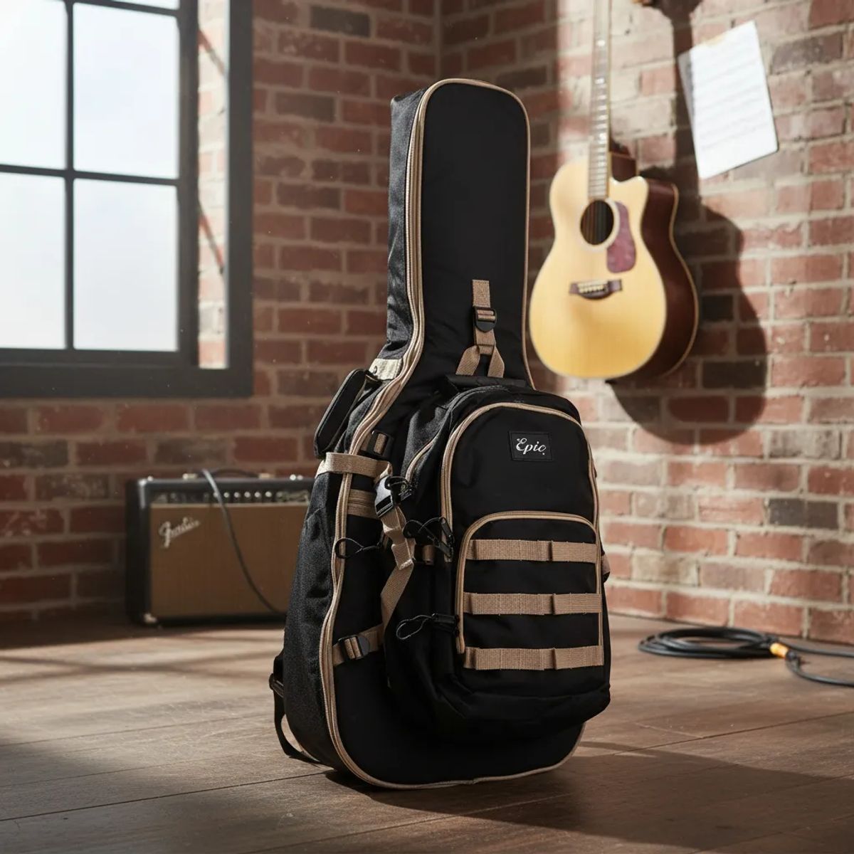 EPIC - Bolso para Guitarra Eléctrica Acolchado Waterproof con Mochila