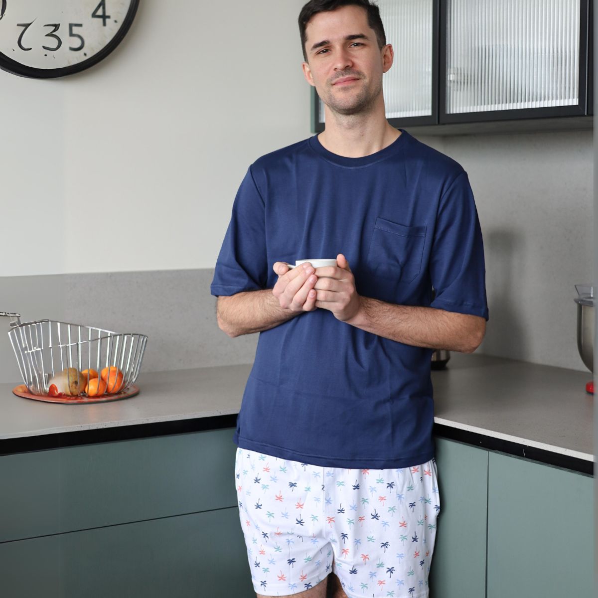 SIMPLY B - Pijama corto palmeras hombre