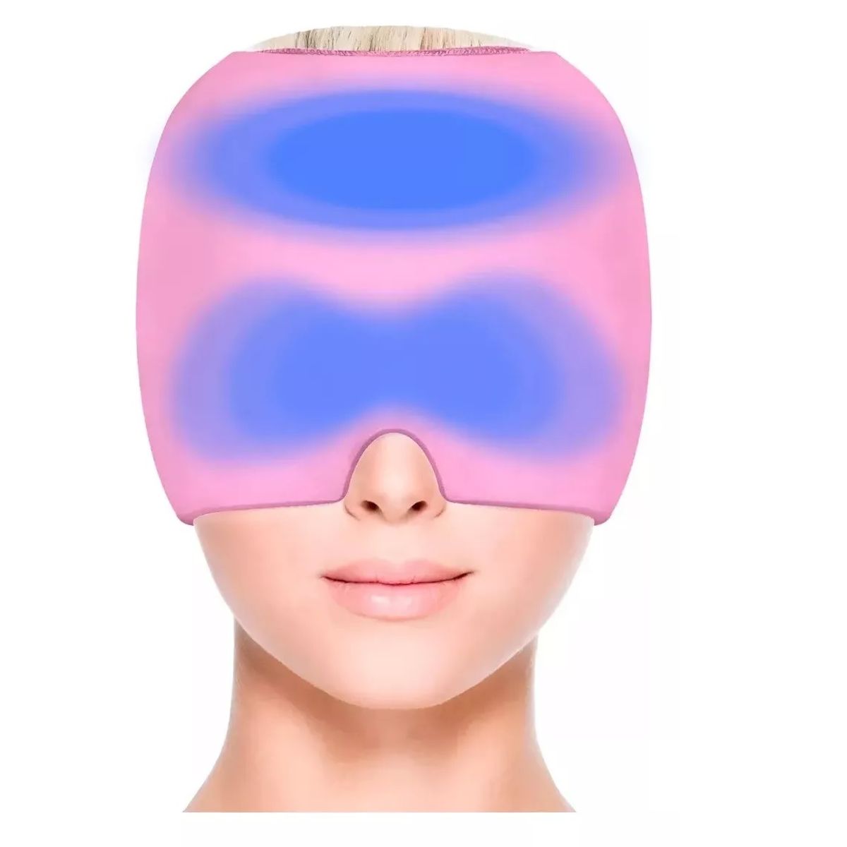 GENERICO - Gorro De Gel Alivio De Migraña Terapia De Frío Dolor Cabeza Rosa