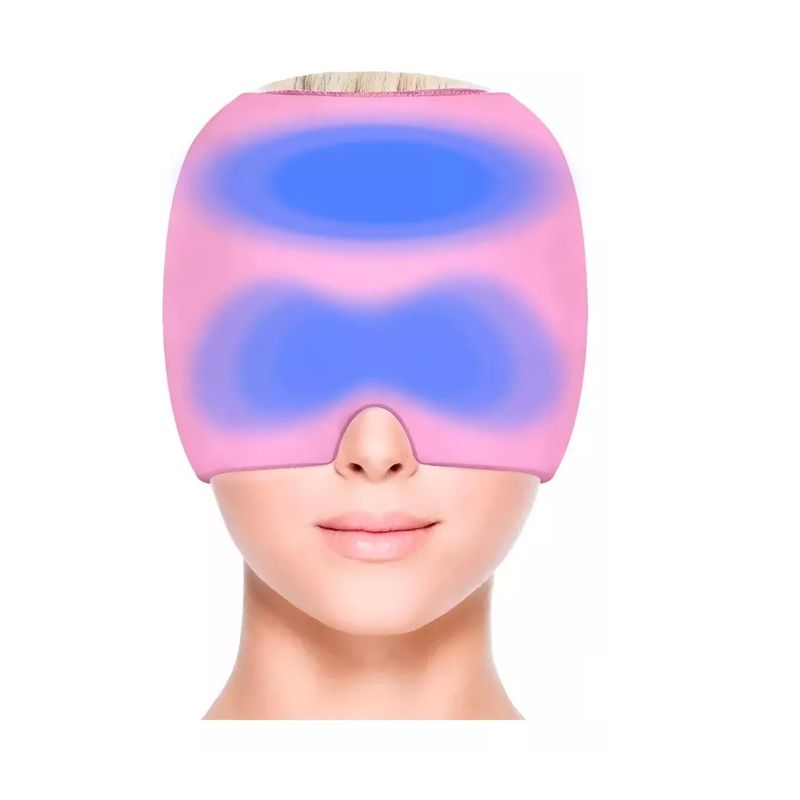 GENERICO - Gorro De Gel Alivio De Migraña Terapia De Frío Dolor Cabeza Rosa