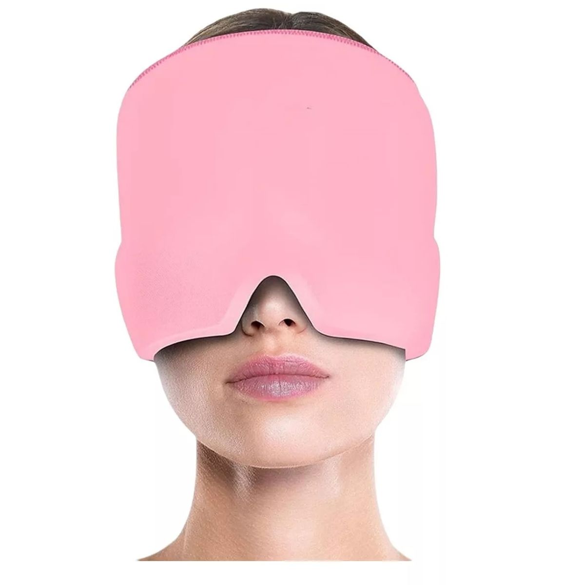 GENERICO - Gorro De Gel Alivio De Migraña Terapia De Frío Dolor Cabeza Rosa