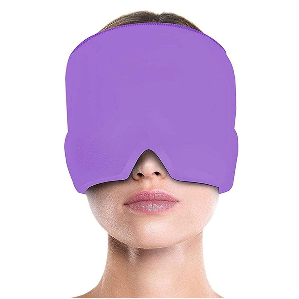 GENERICO - Gorro De Gel Alivio De Migraña Terapia De Frío Dolor Cabeza Morado