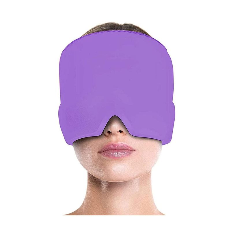 GENERICO - Gorro De Gel Alivio De Migraña Terapia De Frío Dolor Cabeza Morado