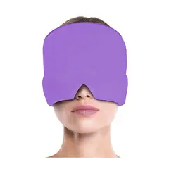 GENERICO - Gorro De Gel Alivio De Migraña Terapia De Frío Dolor Cabeza Morado
