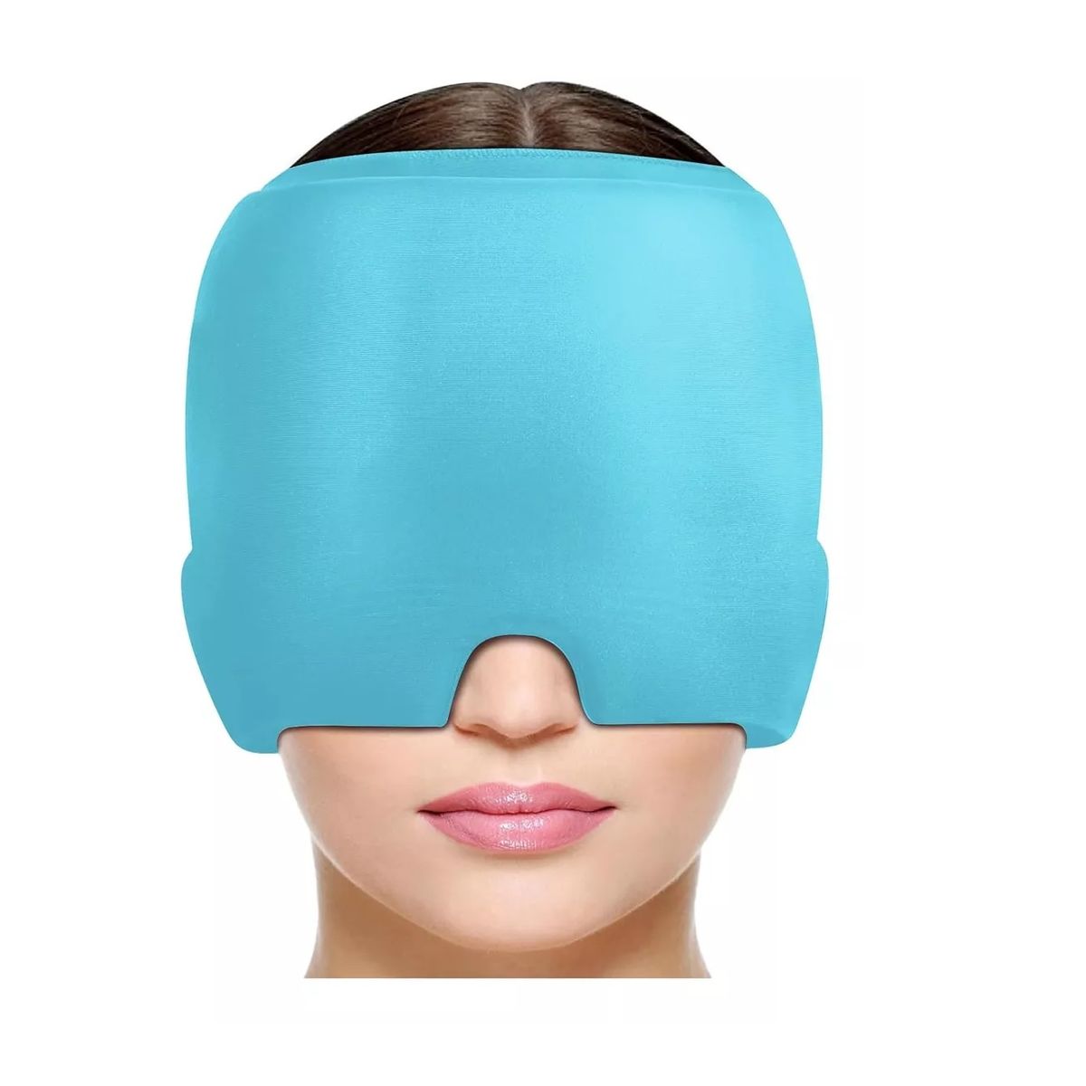 GENERICO - Gorro De Gel Alivio De Migraña Terapia De Frío Dolor Cabeza Celeste