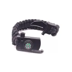 GENERICO - Pulsera Paracord Supervivencia Pedernal Silbato Cortapluma