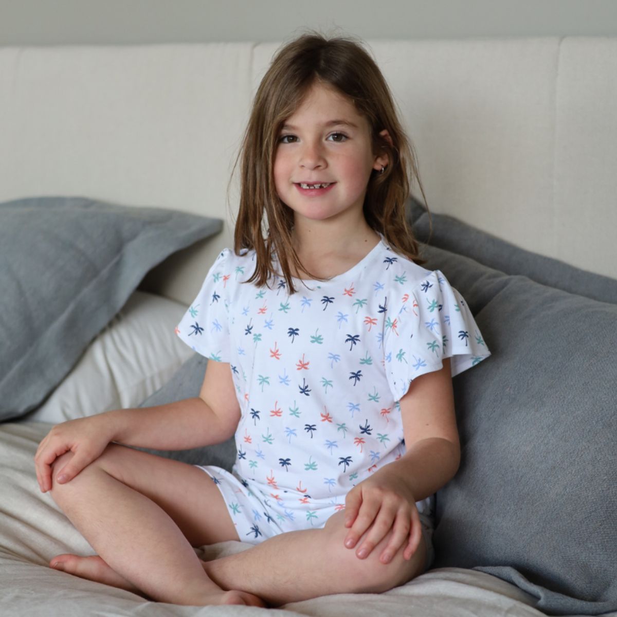 SIMPLY B - Pijama corto palmeras niña