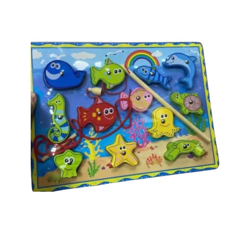 GENERICO - Set juguete didactico pescado magnetico
