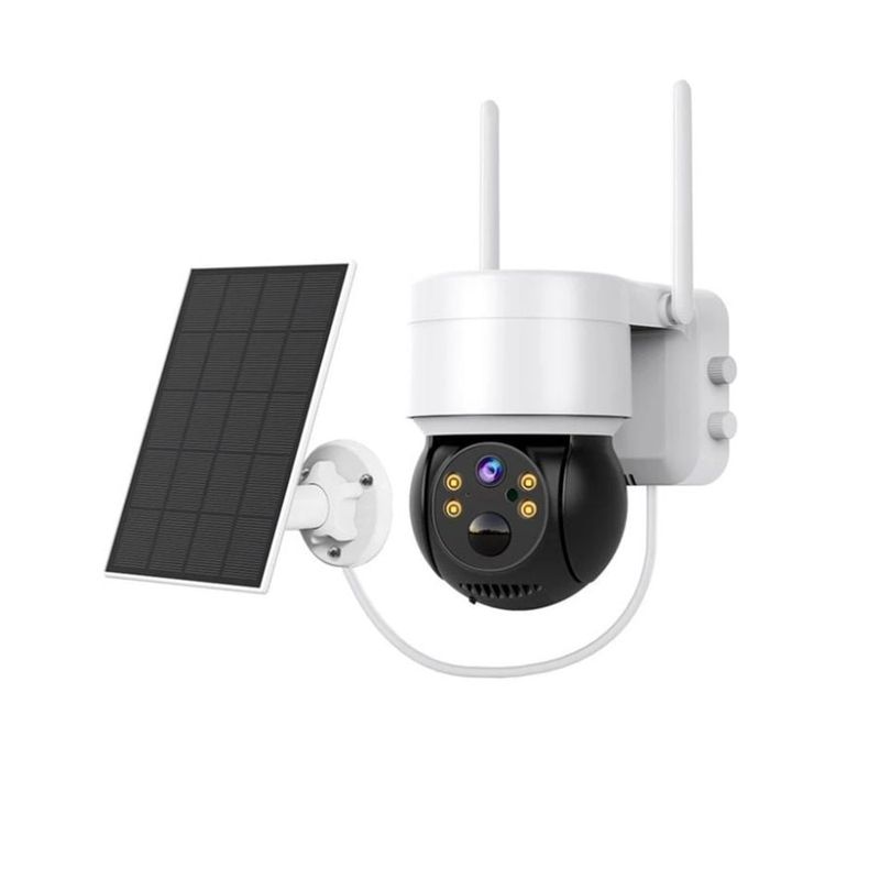GENERICO - Pack X2 Camara Solar Inteligente Vision Nocturna PTZ