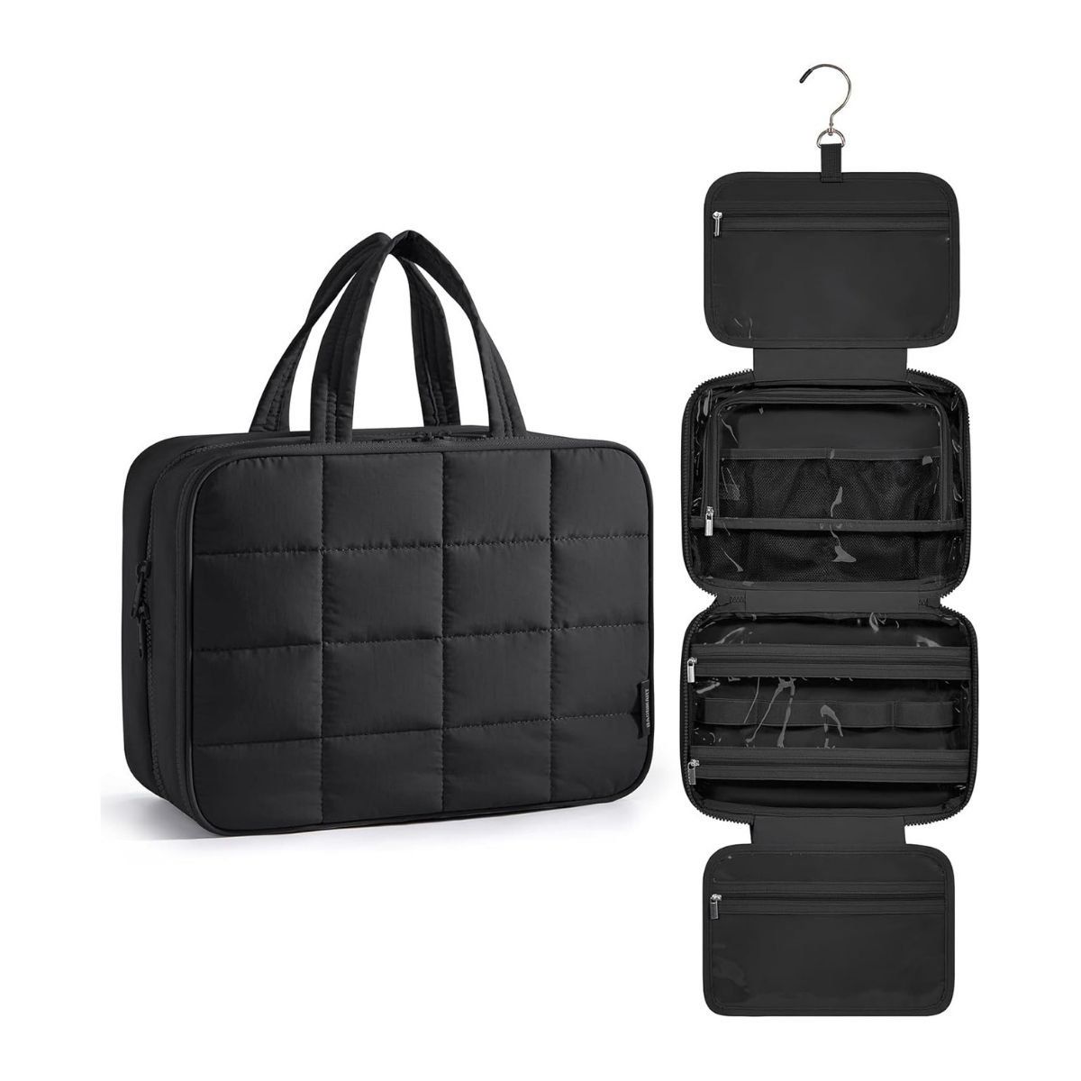 BAGSMART - Bagsmart Neceser Multifuncional Spacesaver Colgante Mediano Negro